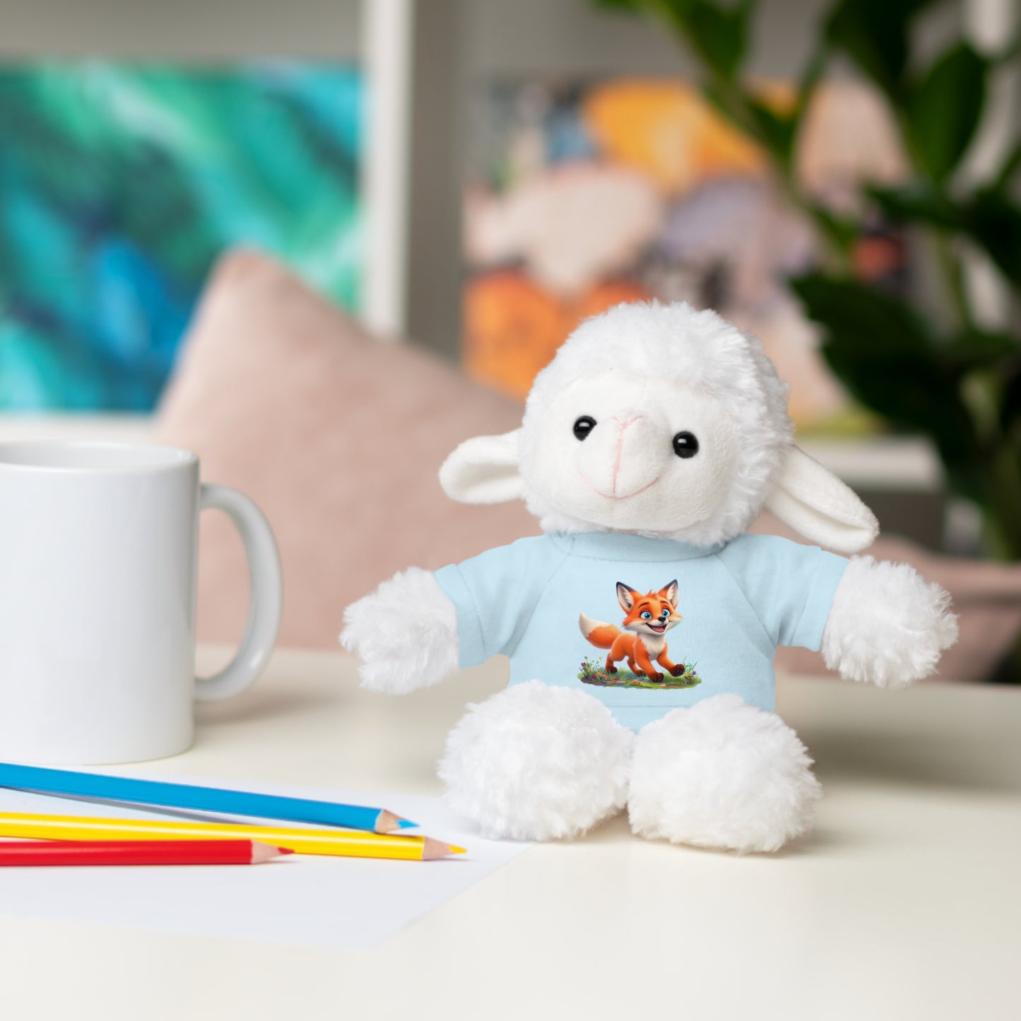 Fox On Tee Animal Plush