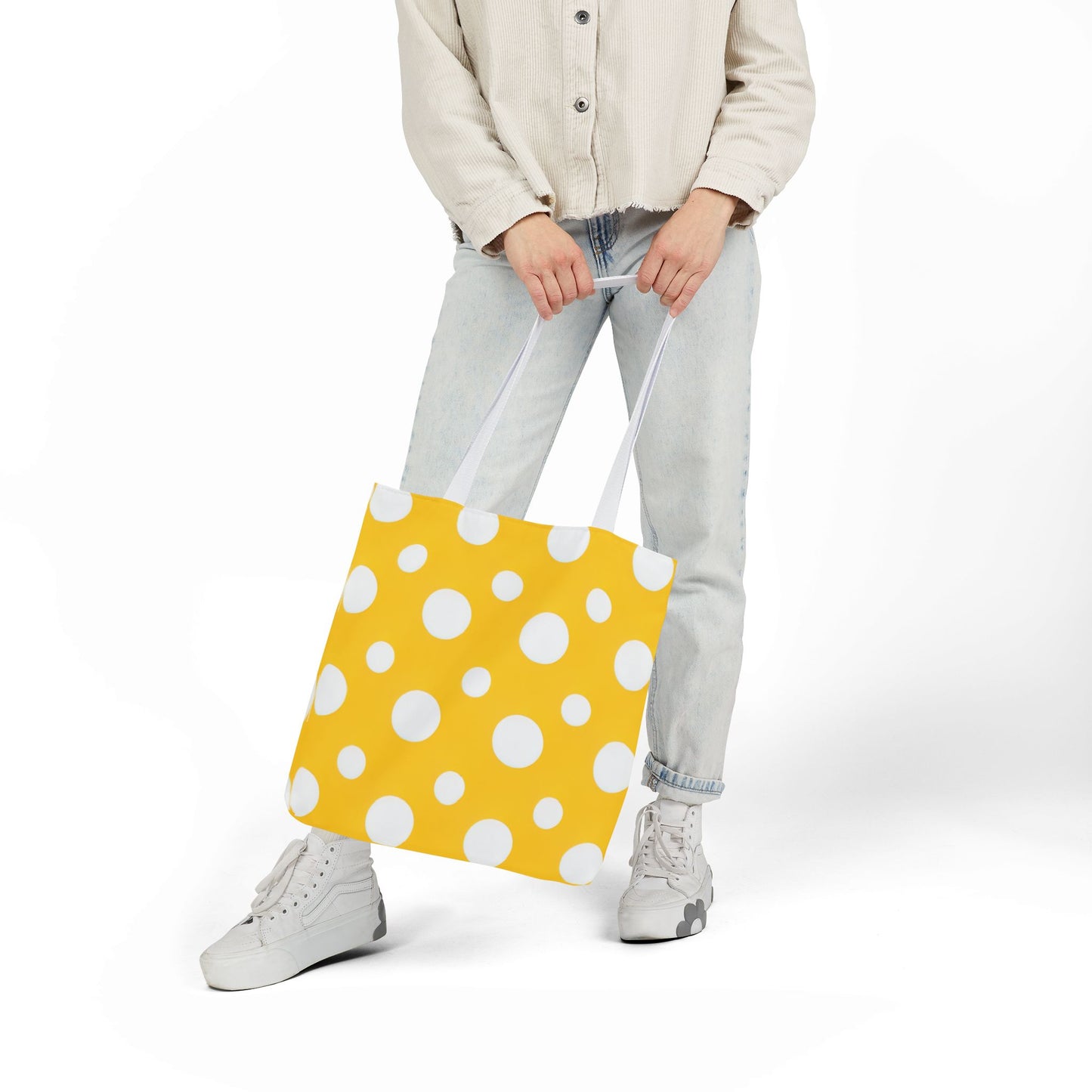 Yuki's Yellow Polka Dot Tote Bag