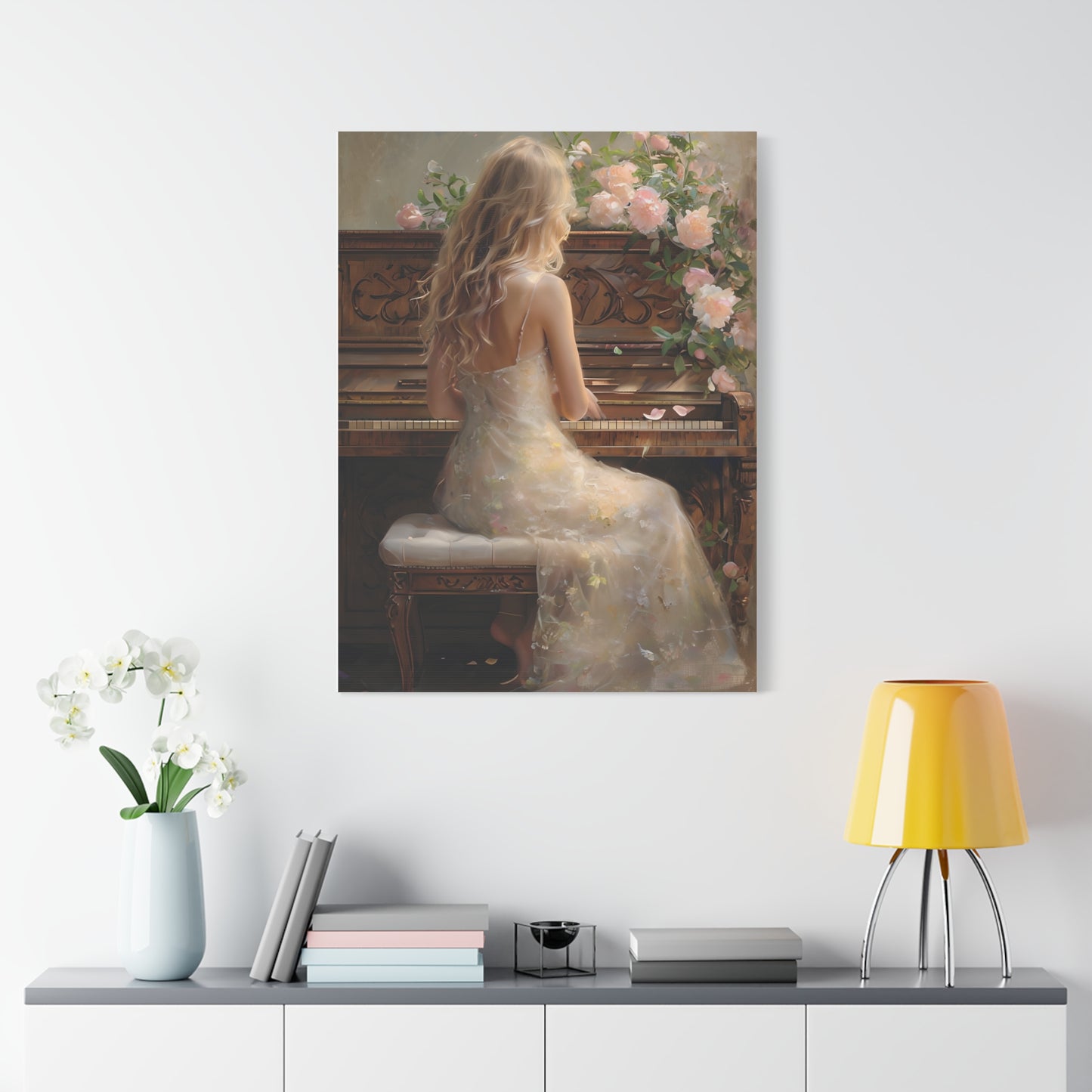 Florence's Floral Piano Canvas