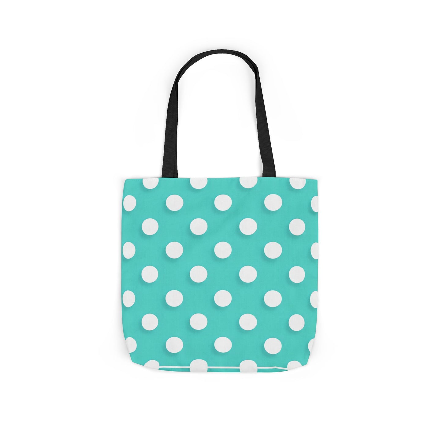 Albert's Aqua Polka Dot Tote Bag