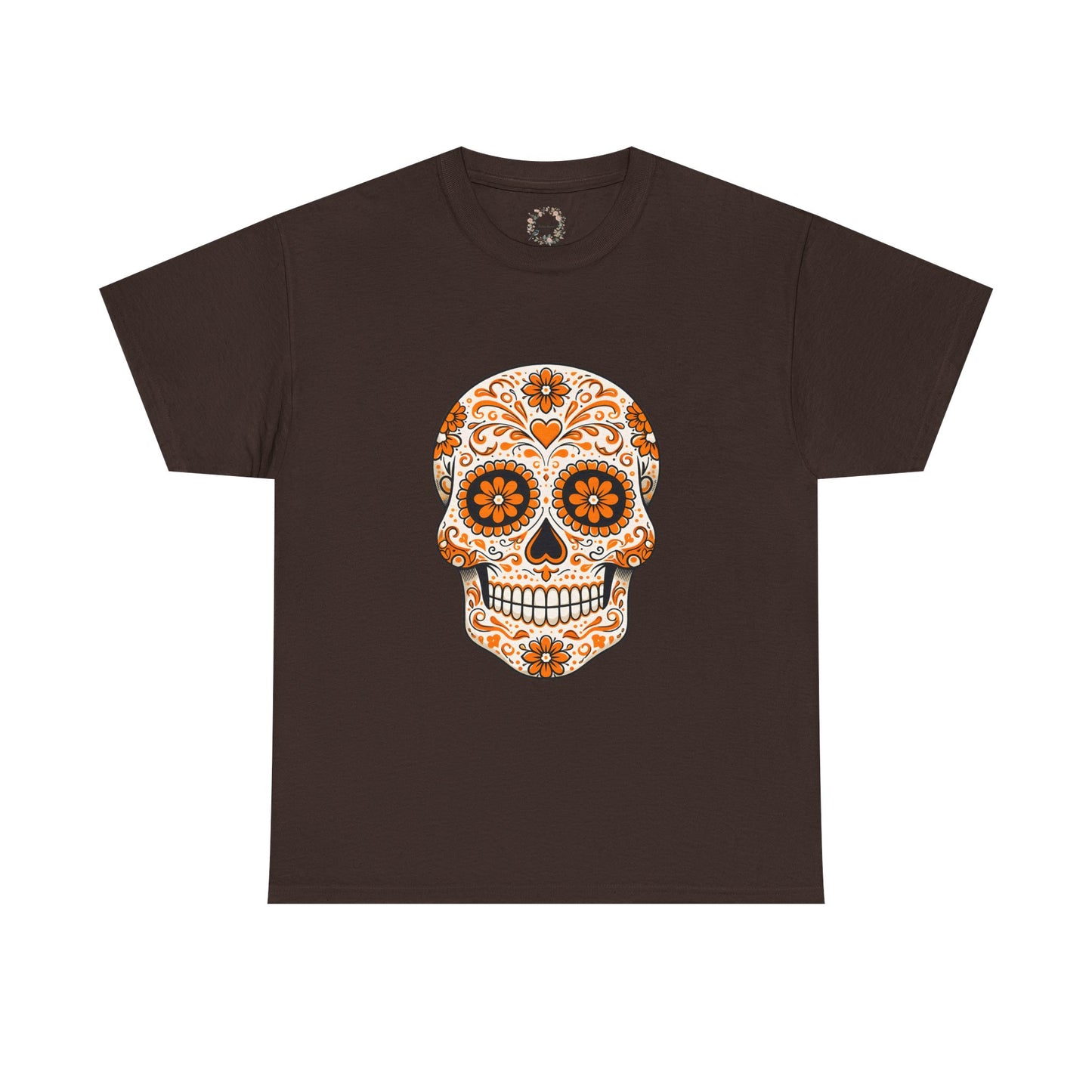 Ophelia's Orange Sugar Skull Adult Shirt