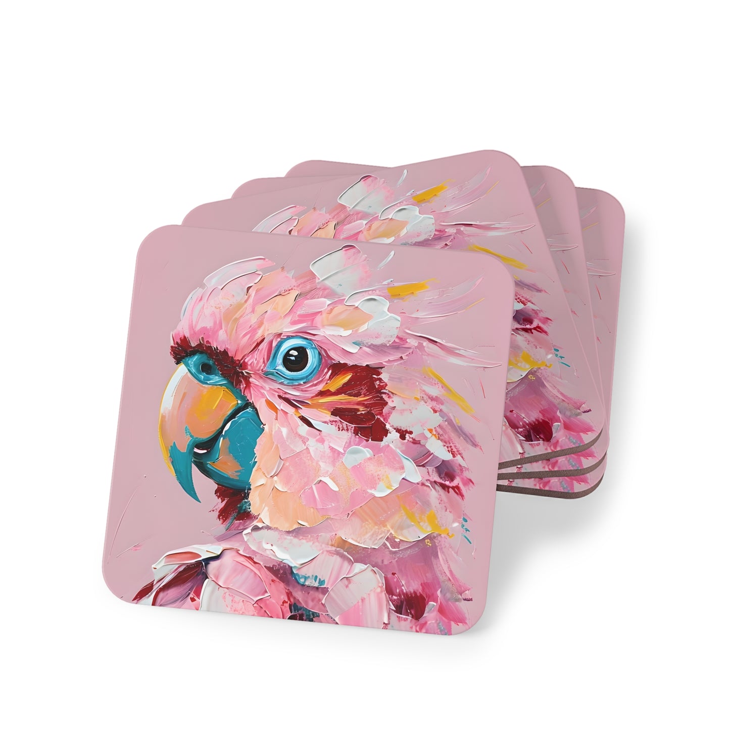 Pink Parrot Coasters