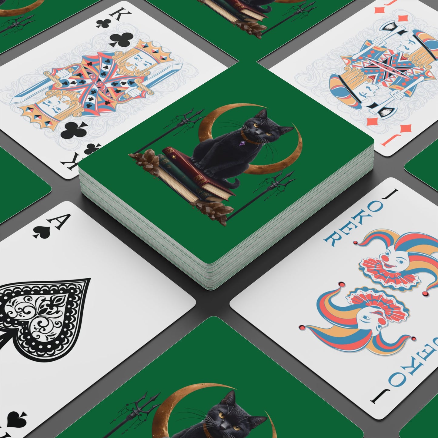 Mystic Black Cat Playing Cards
