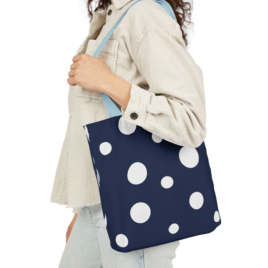 Bonnie's Navy Polka Dot Tote Bag