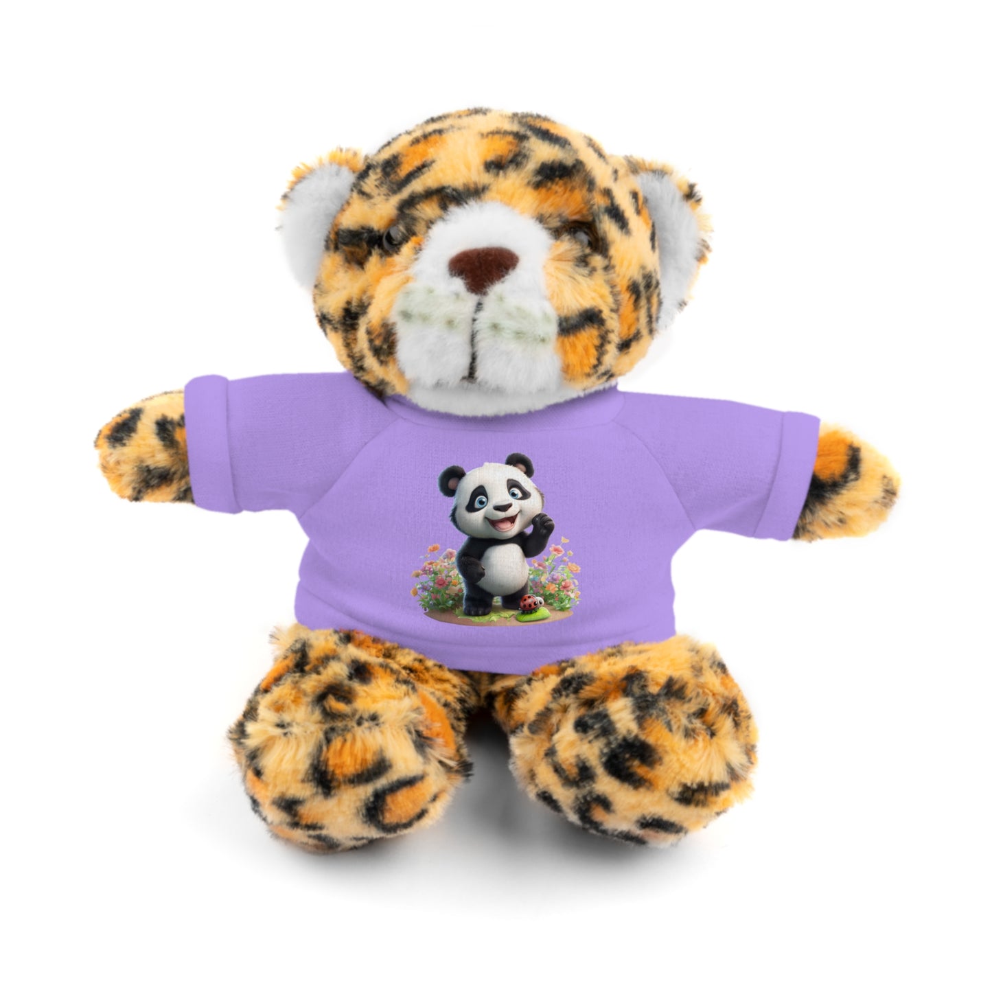 Panda on Tee Plush Animals