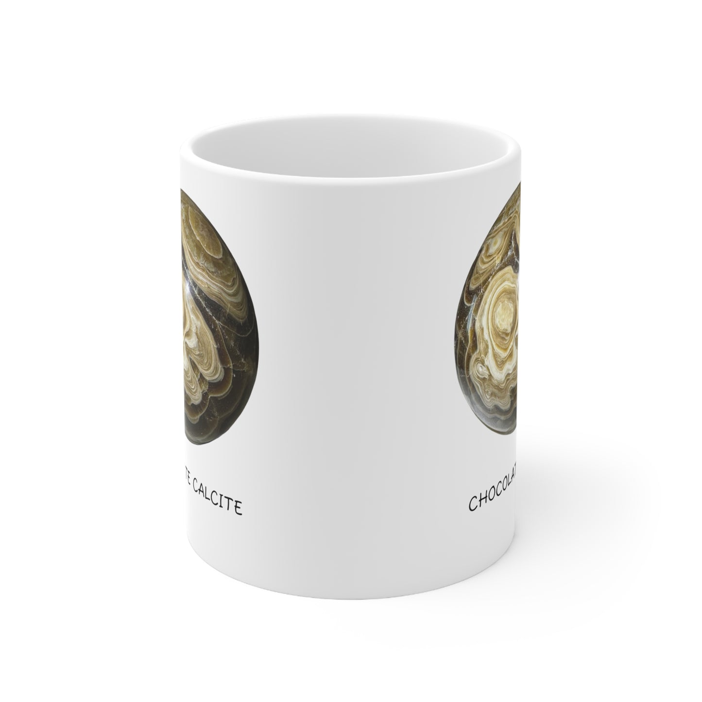 Chocolate Calcite Crystal Collection Ceramic Mug, Coffee Cup