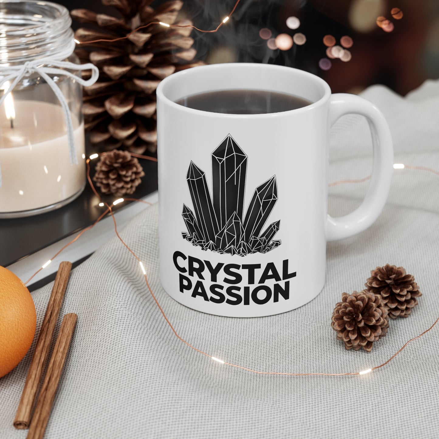 Cleo's Crystal Passion Ceramic Mug, Coffee Cup