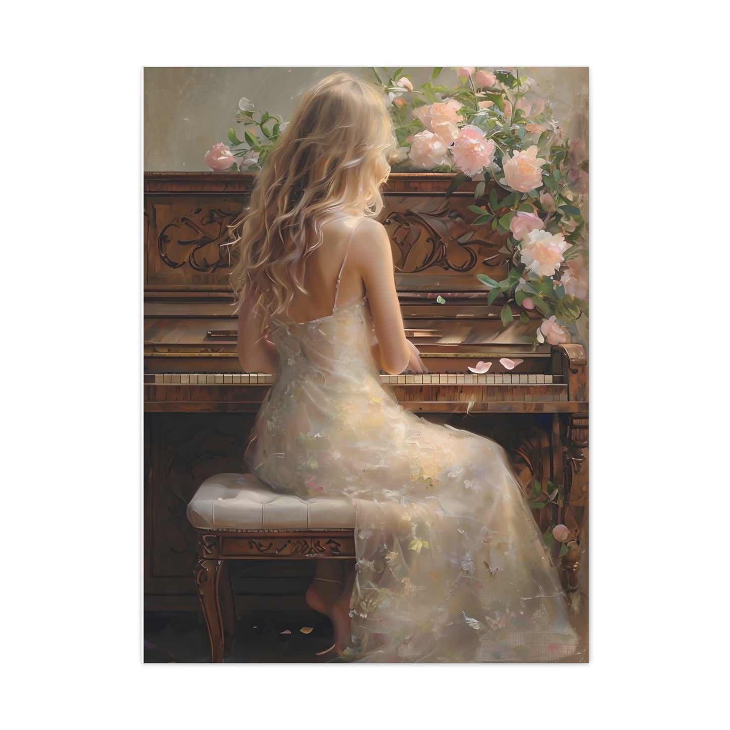 Florence's Floral Piano Canvas