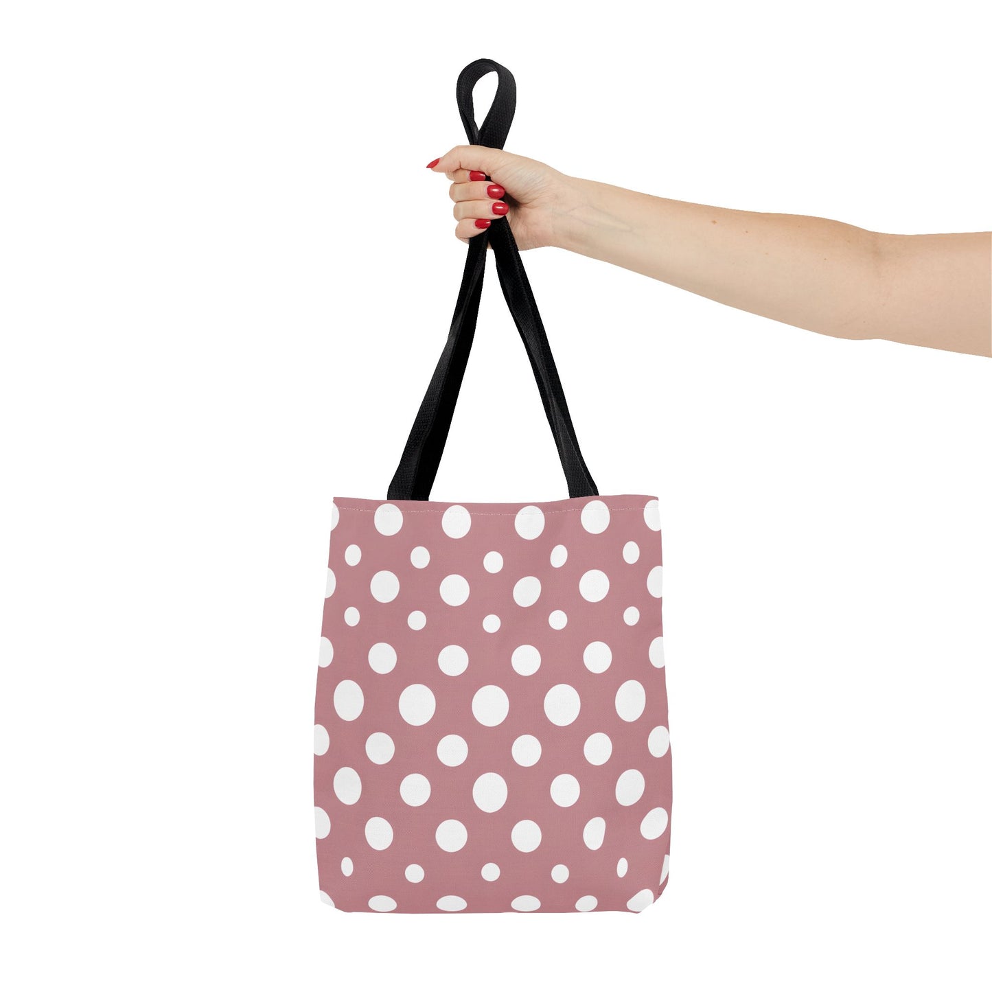 Chic Pink Polka Dot Tote Bag