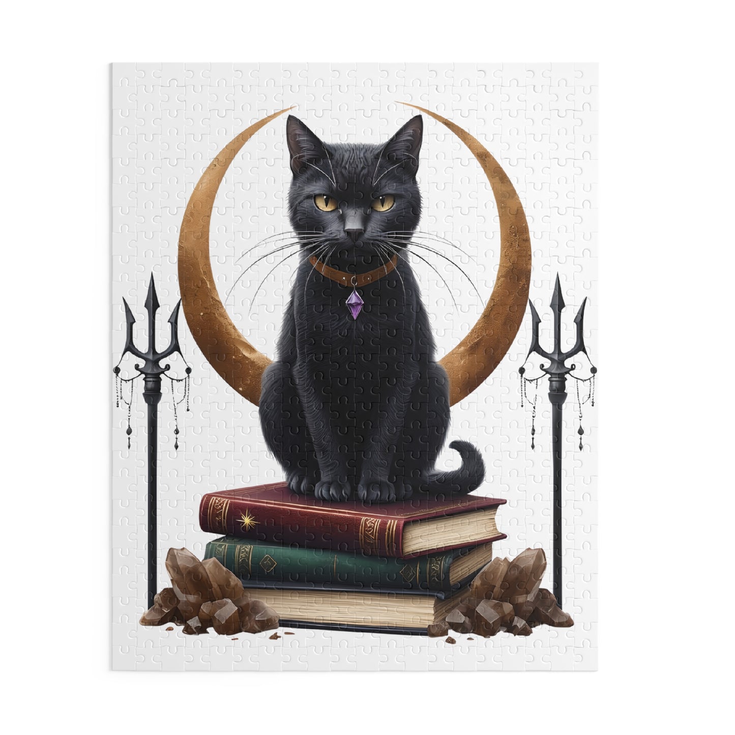 Mystic Black Cat 500 Piece Jigsaw Puzzle
