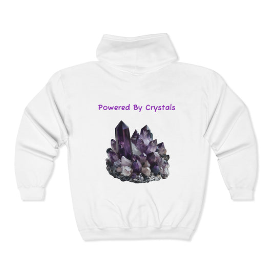 Powered By Crystals Adult Full Zip Sweatshirt - Hooded