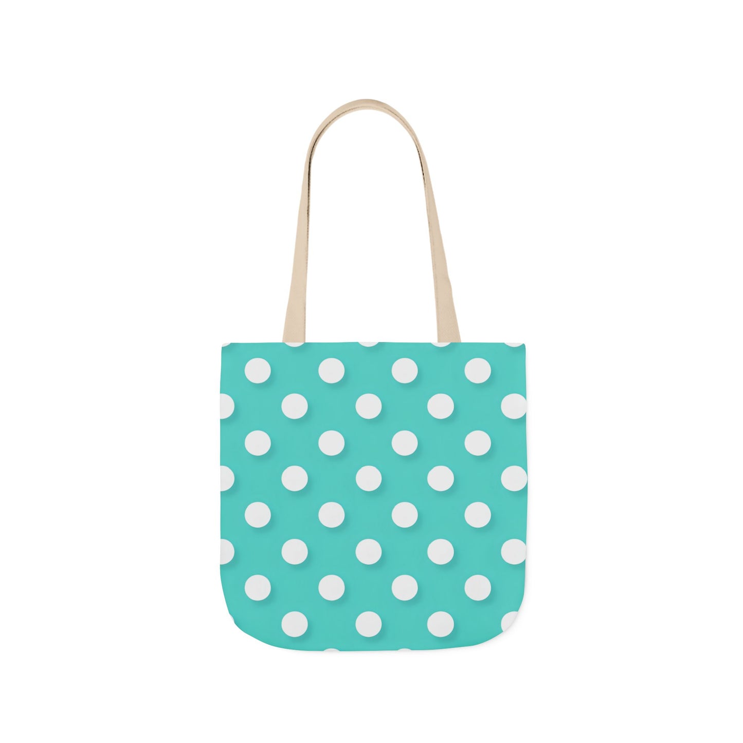 Albert's Aqua Polka Dot Tote Bag