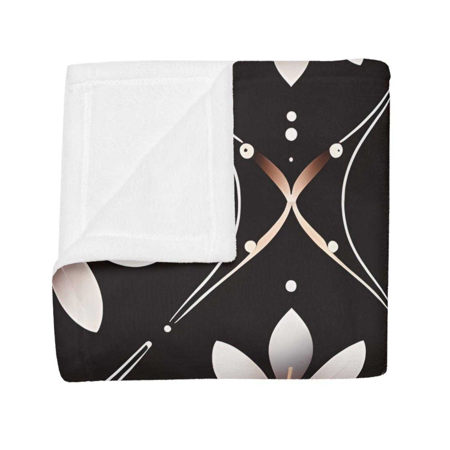 Bonita's Brown Flower Plush Fleece Blanket