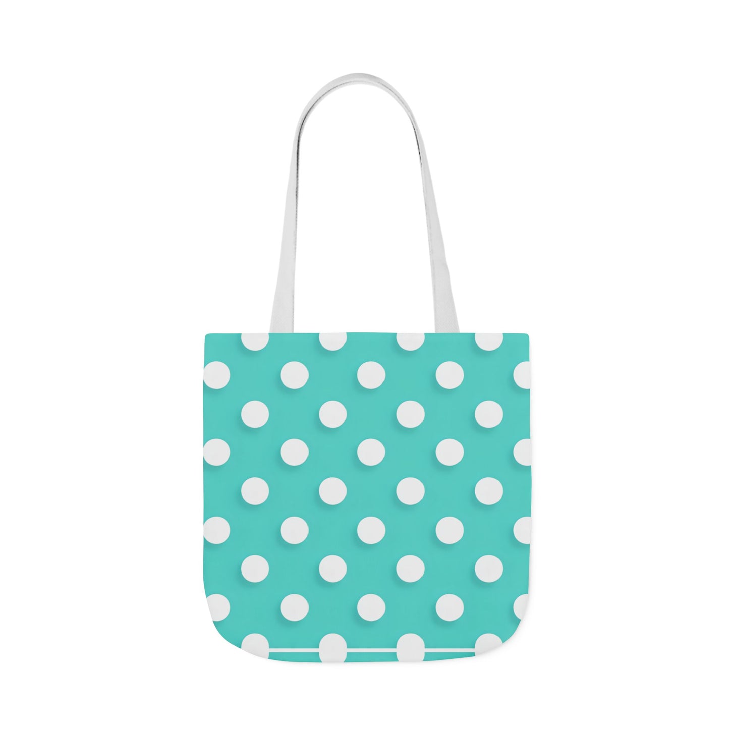 Albert's Aqua Polka Dot Tote Bag