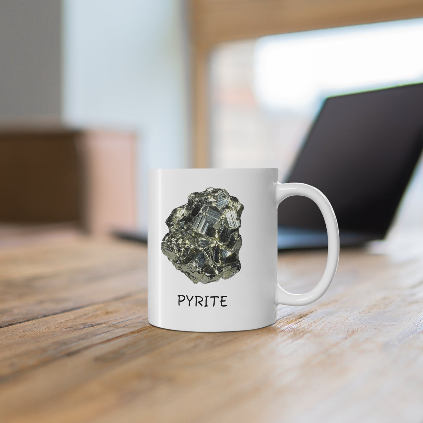 Pyrite Crystal Collection Ceramic Mug, Coffee Cup