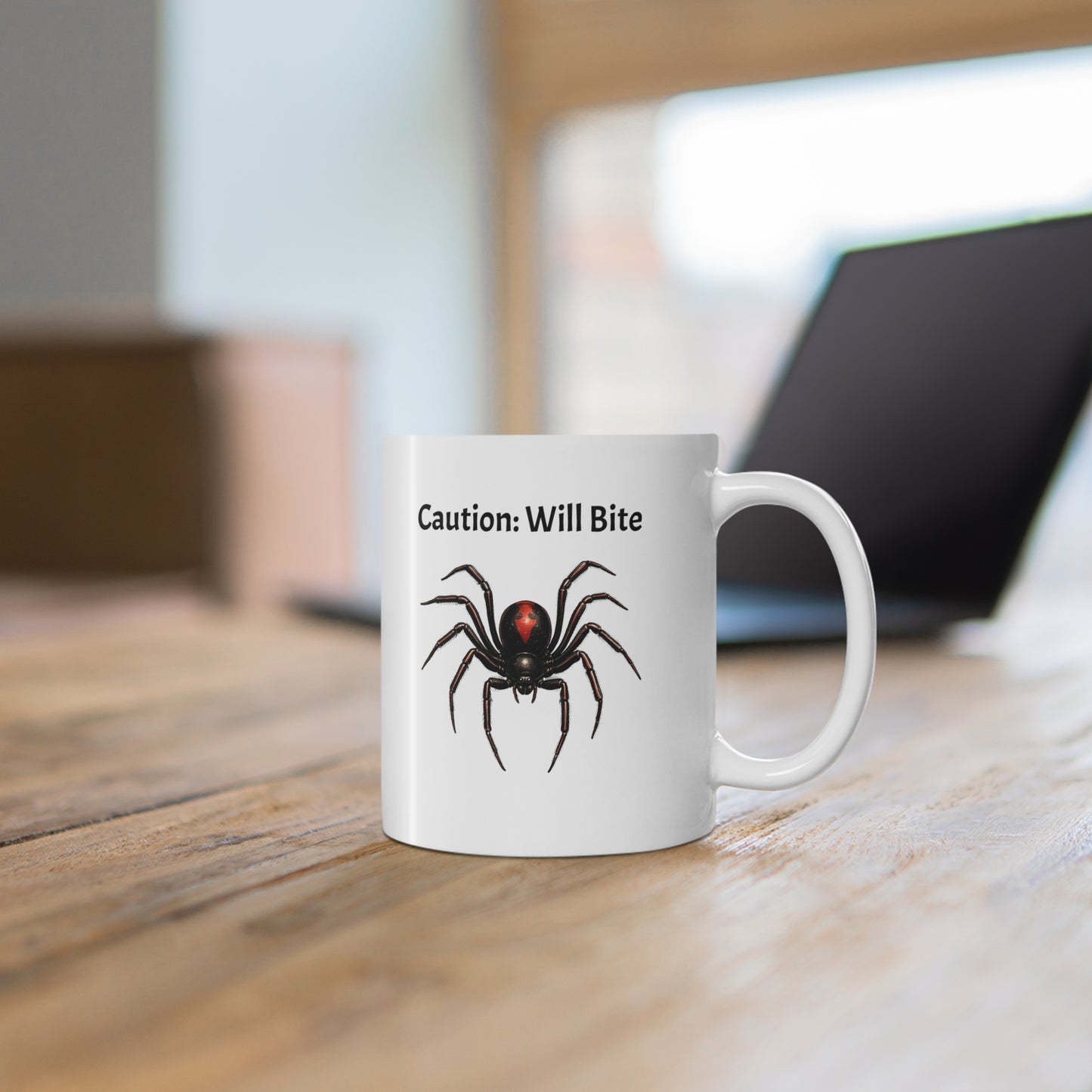 Chester's Caution: Will Bite Ceramic Mug, Coffee Cup