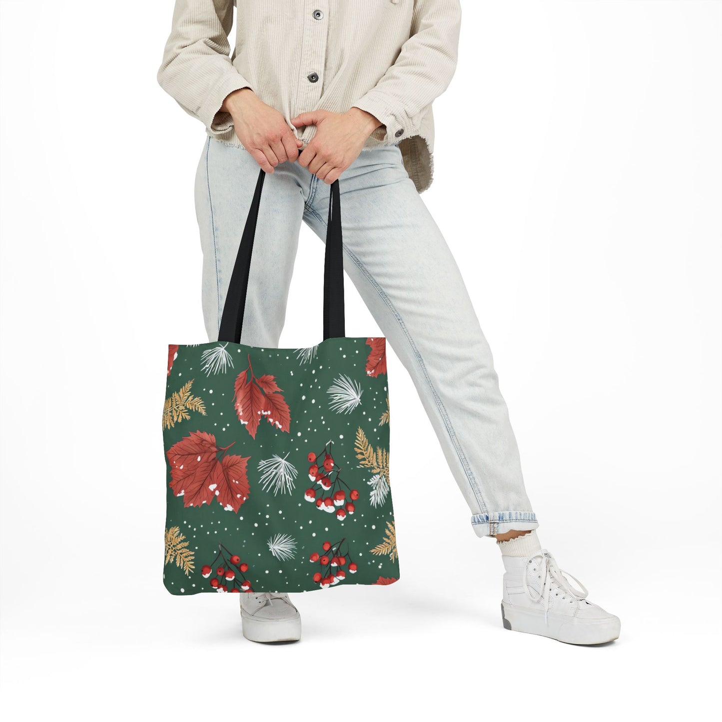 Holly's Holiday Floral Tote Bag