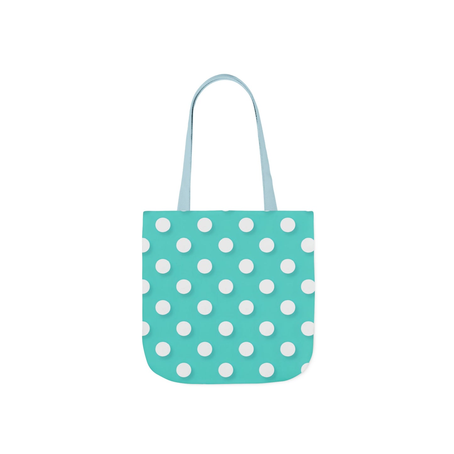 Albert's Aqua Polka Dot Tote Bag