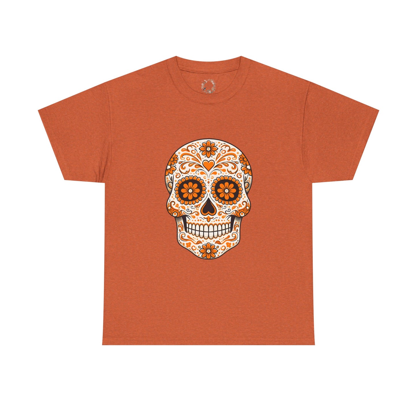 Ophelia's Orange Sugar Skull Adult Shirt