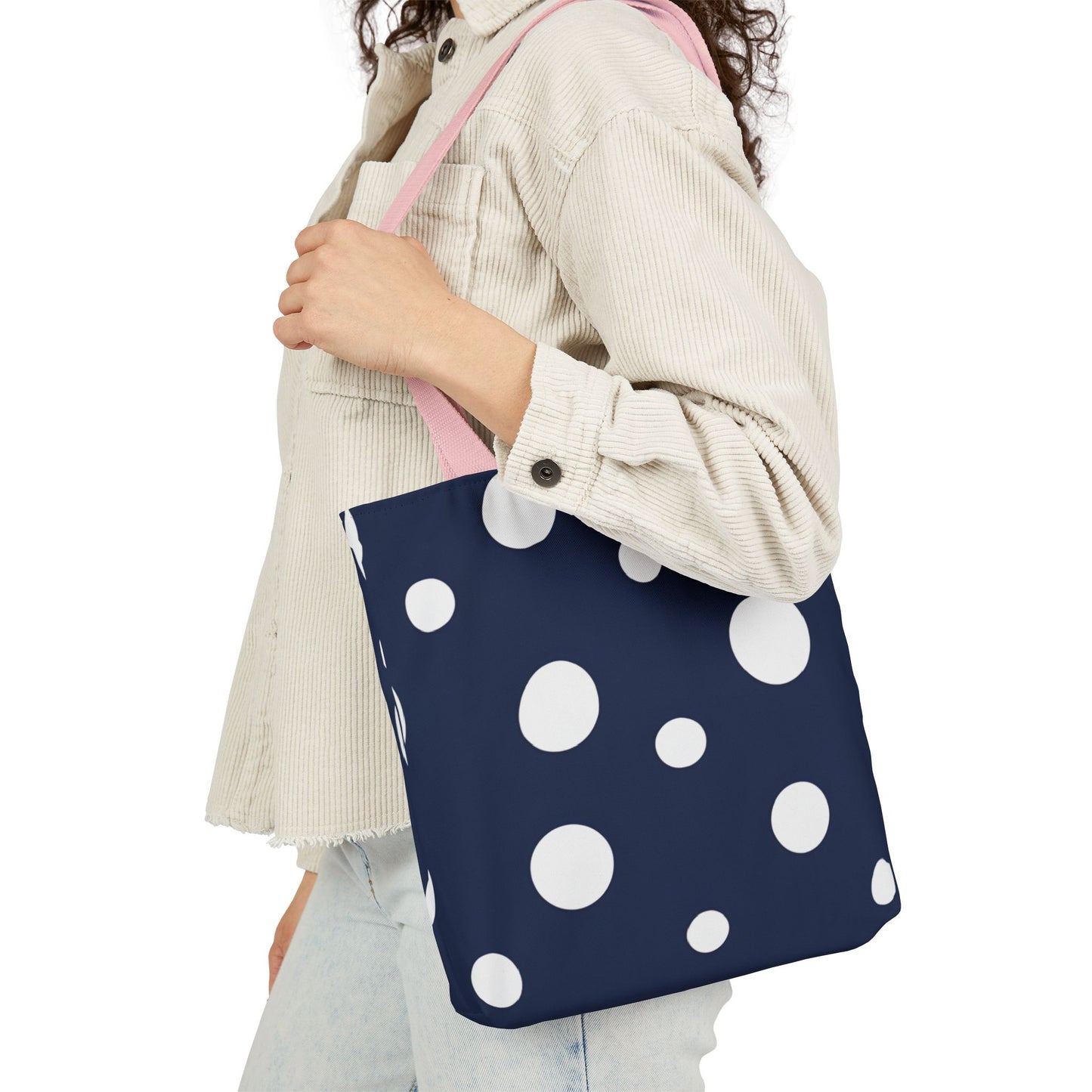 Bonnie's Navy Polka Dot Tote Bag