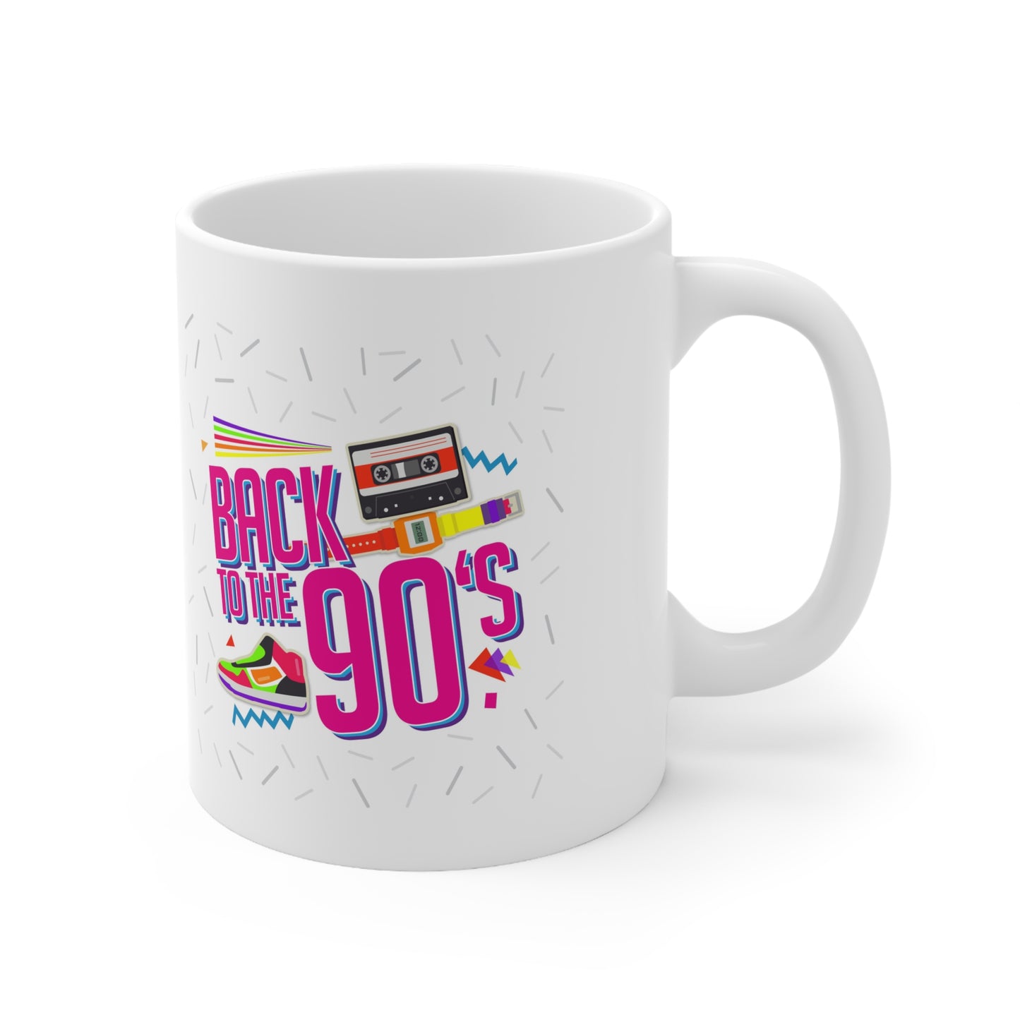 Back to the 90s Ceramic Mug, Coffee Cup