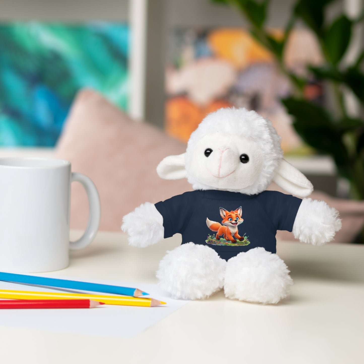 Fox On Tee Animal Plush