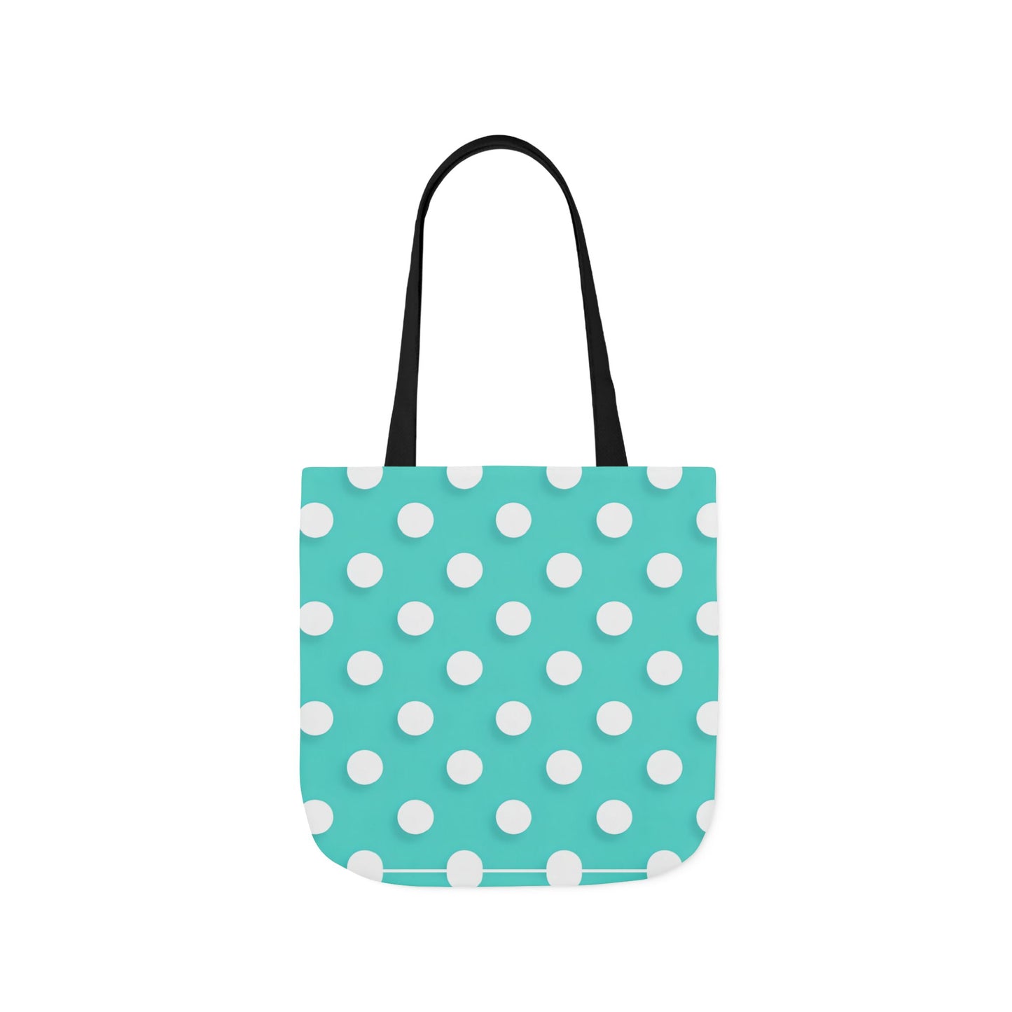 Albert's Aqua Polka Dot Tote Bag