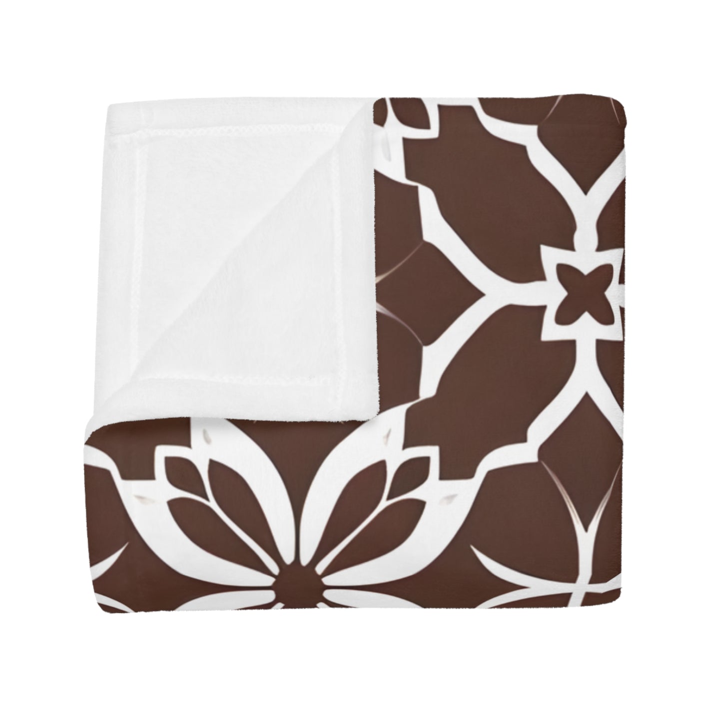 Bambi's Brown Tile Plush Fleece Blanket