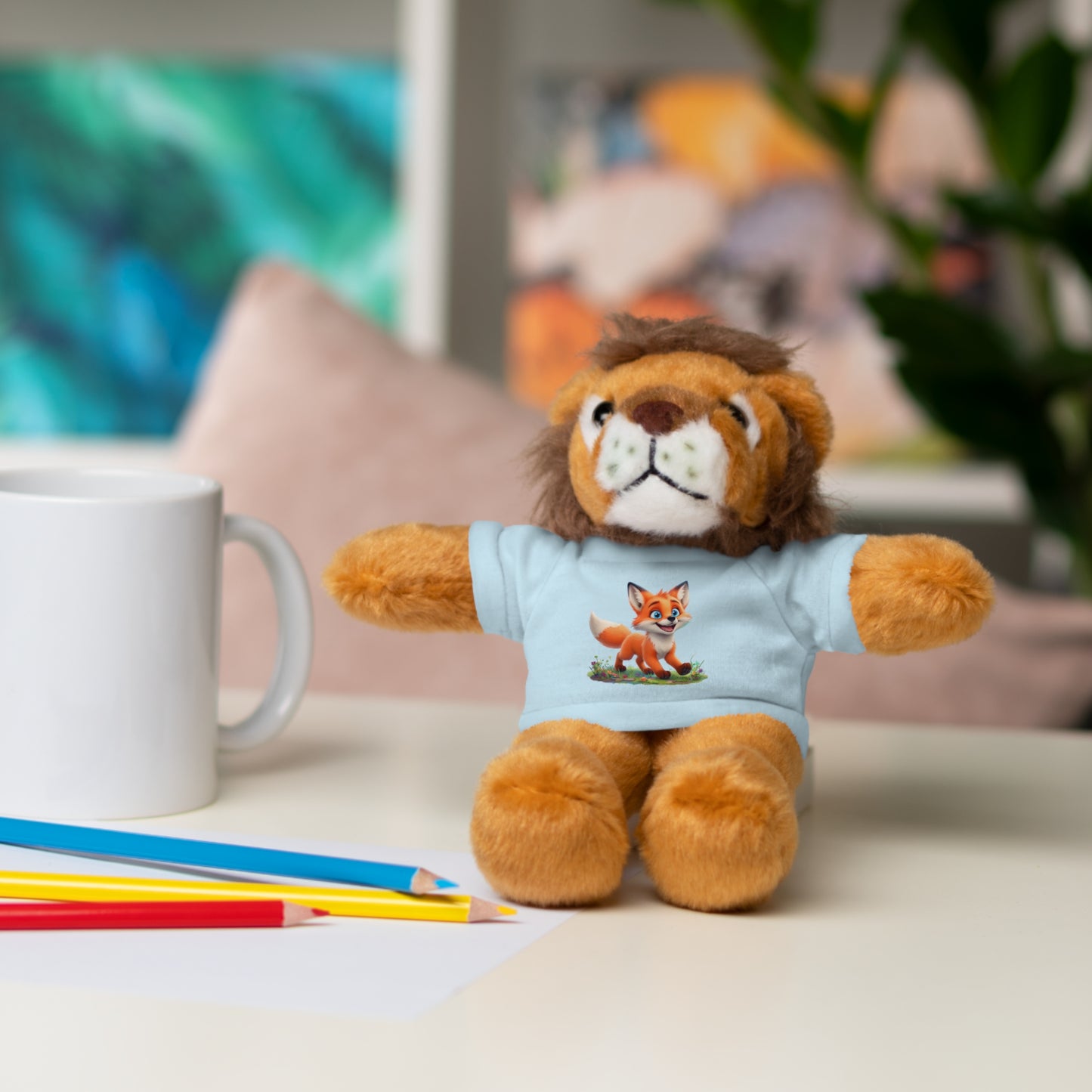 Fox On Tee Animal Plush