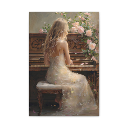Florence's Floral Piano Canvas