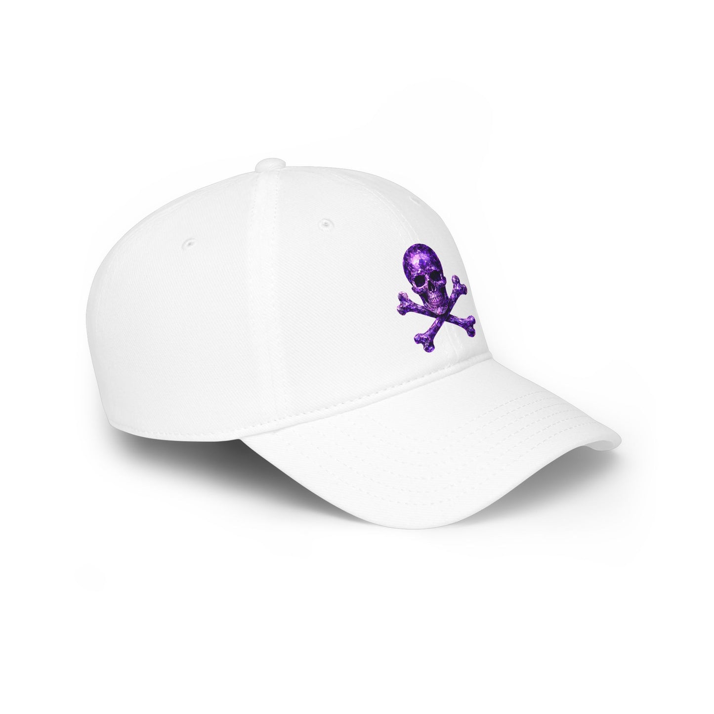 Amethyst Skull & Crossbones Low Profile Baseball Cap