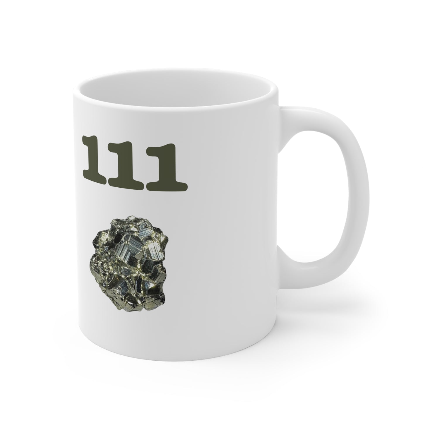 111 Pyrite Ceramic Mug, Coffee Cup