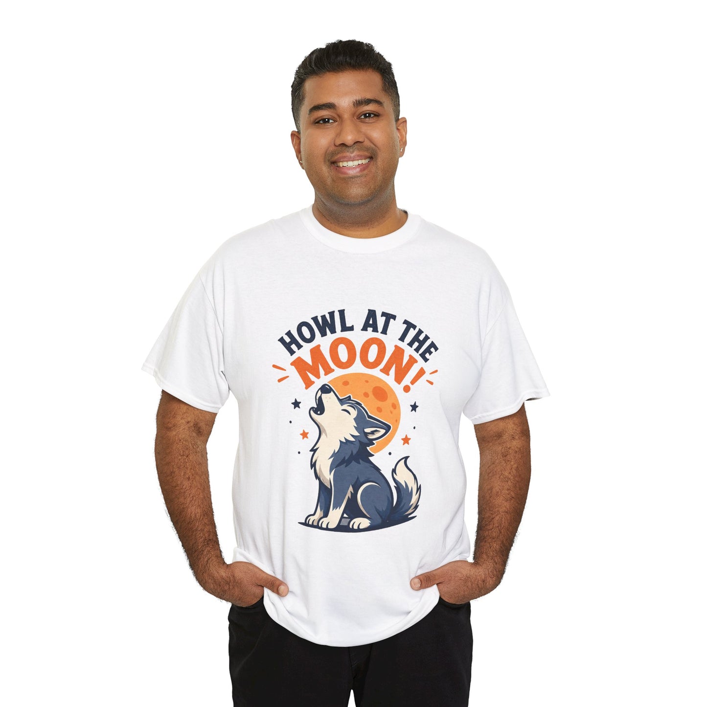Howl at the Moon Wolf Adult Shirt