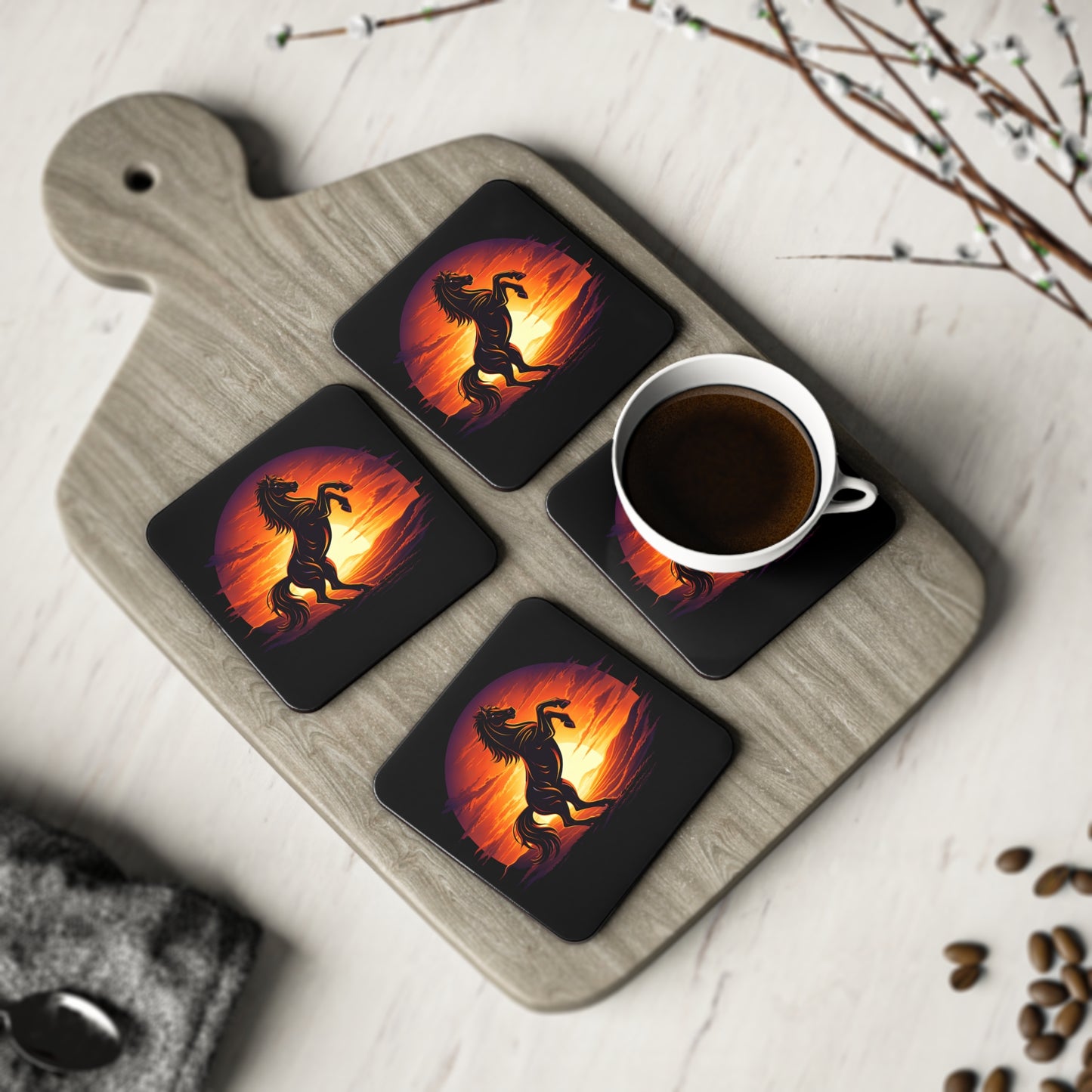 Sunset Stallion Coasters