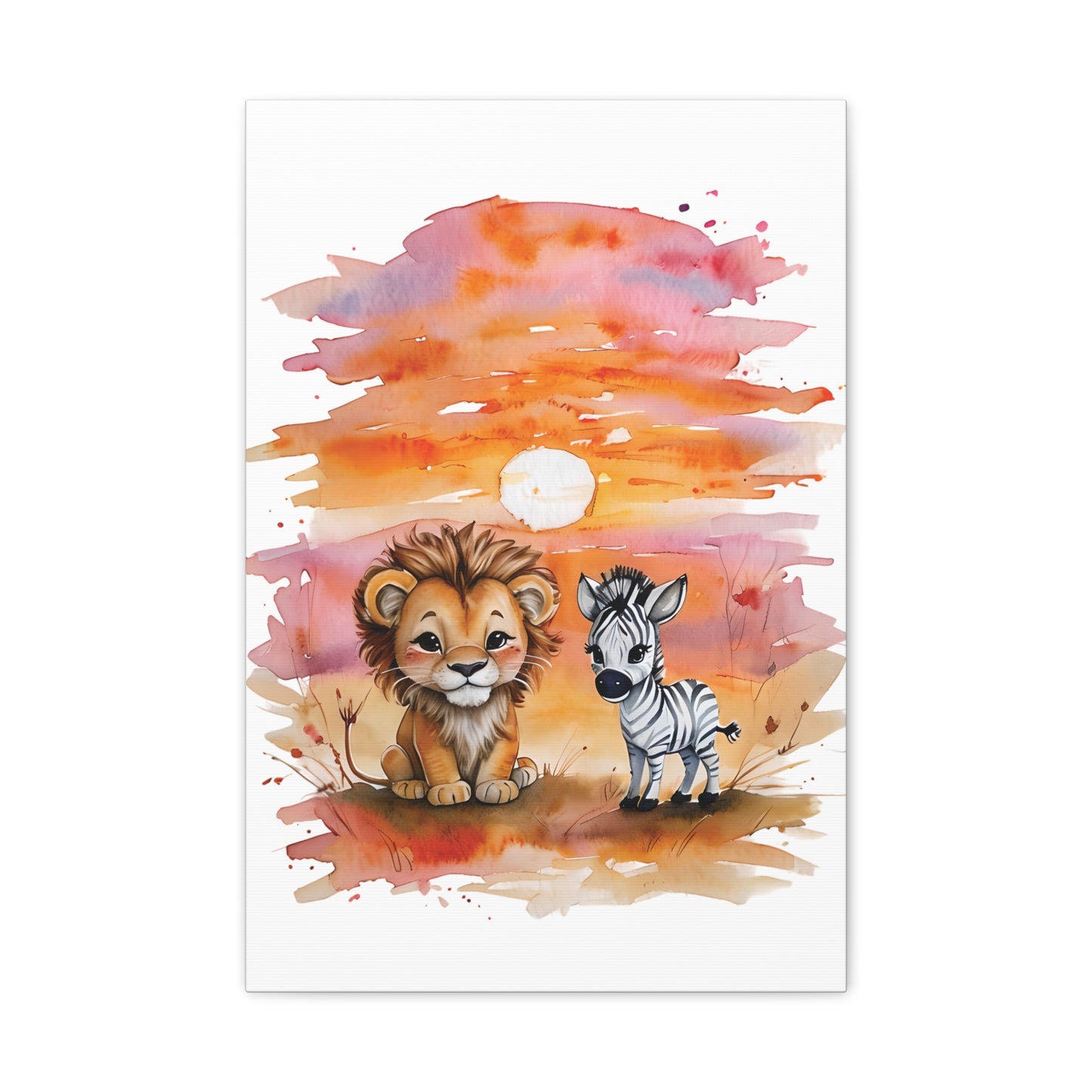 Lily & Fred Whimsical Animal Canvas