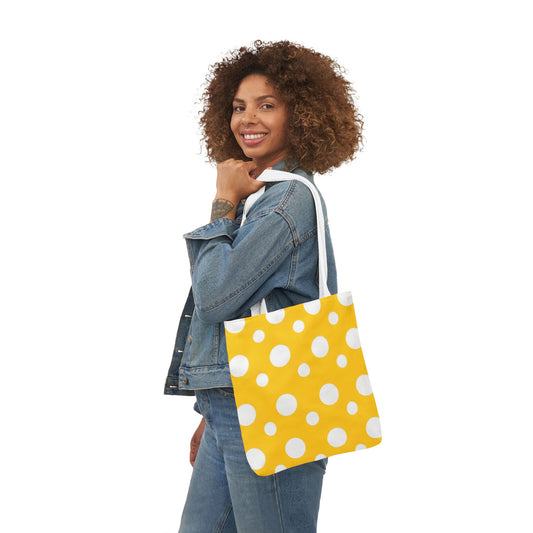 Yuki's Yellow Polka Dot Tote Bag
