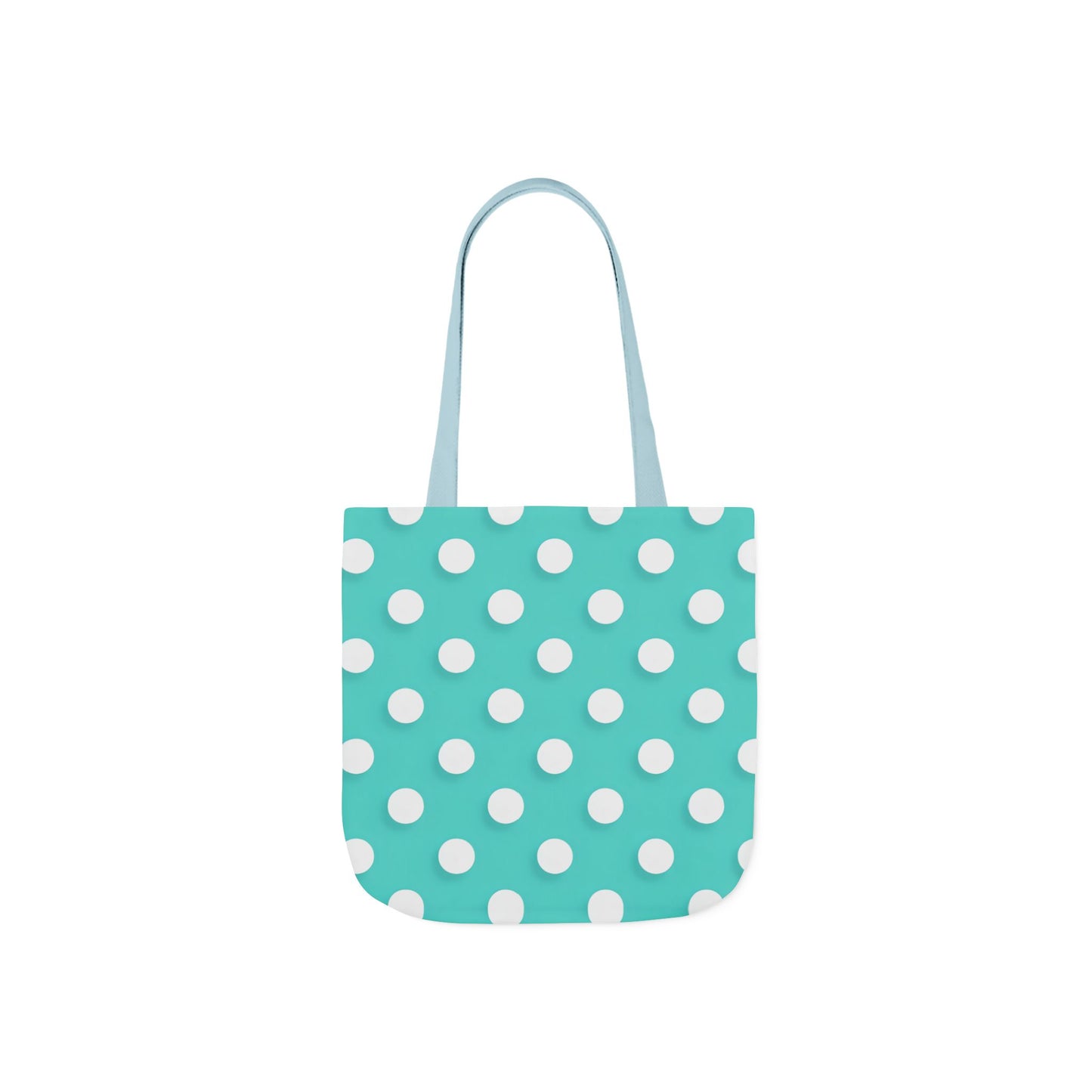 Albert's Aqua Polka Dot Tote Bag