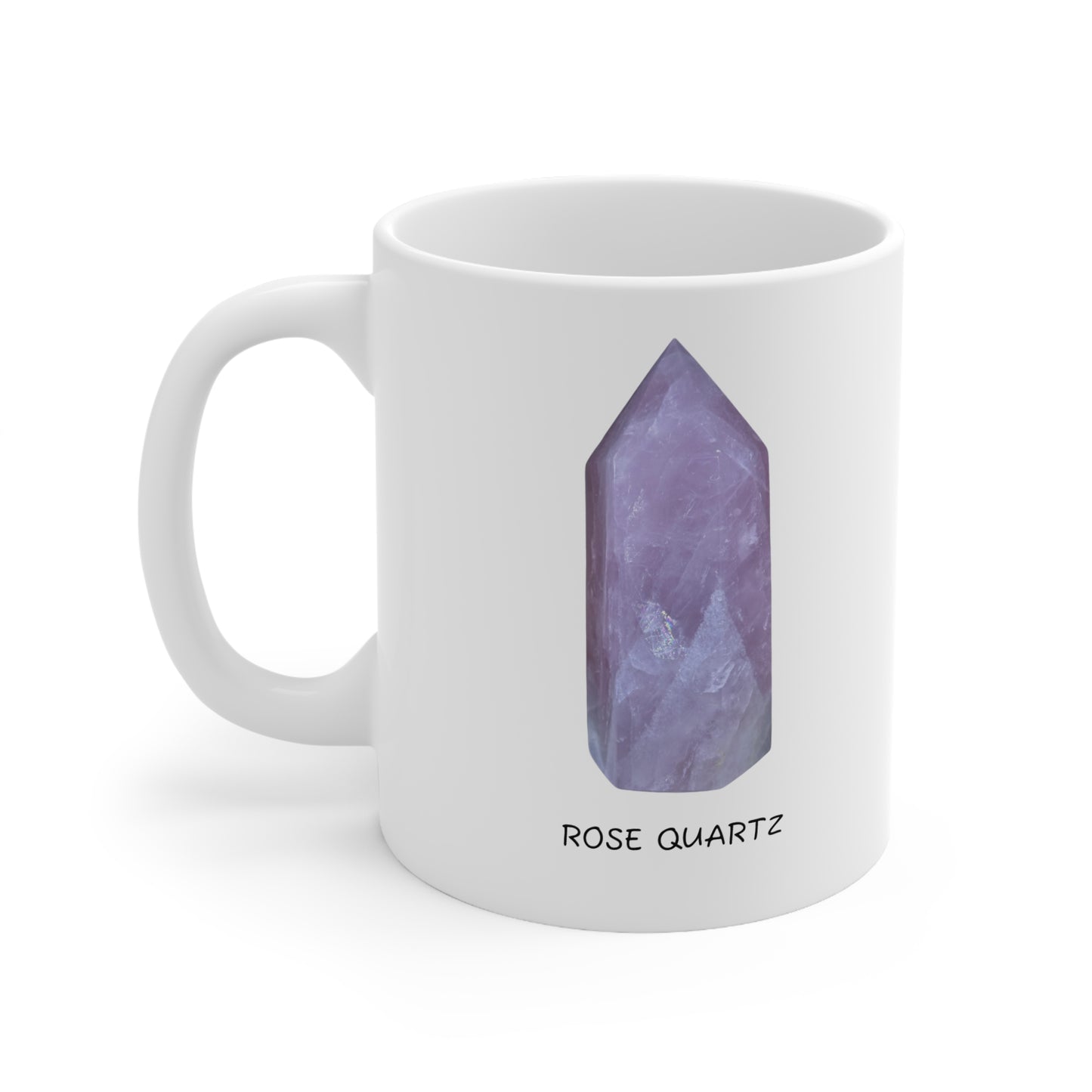 Rose Quartz Crystal Collection Ceramic Mug, Coffee Cup