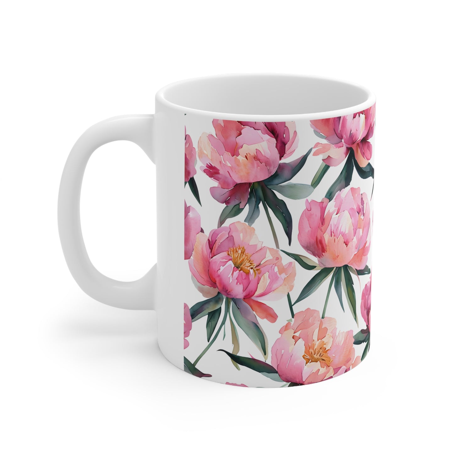 Paloma's Peonies Ceramic Mug, Coffee Cup