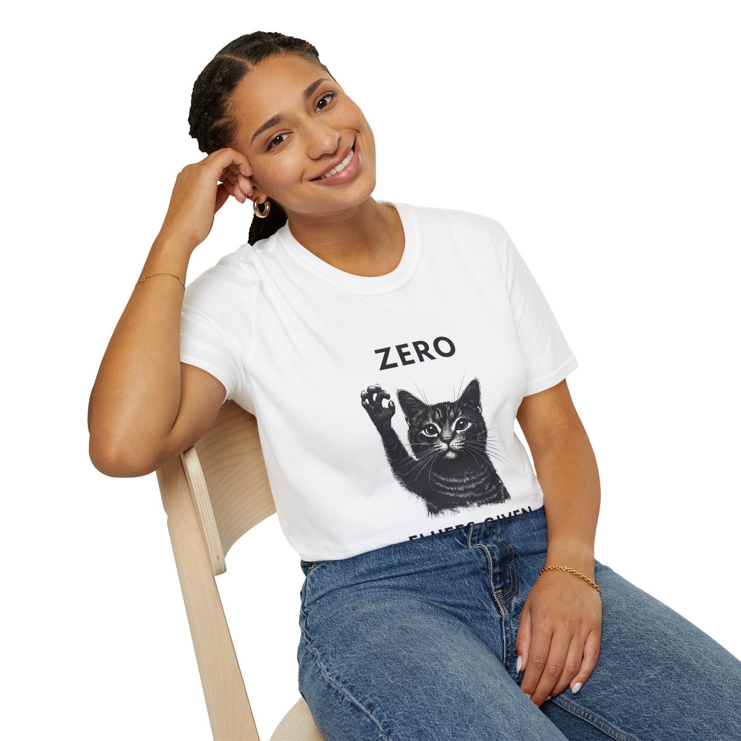 Mickey Zero Fluffs Given Cat Adult Shirt