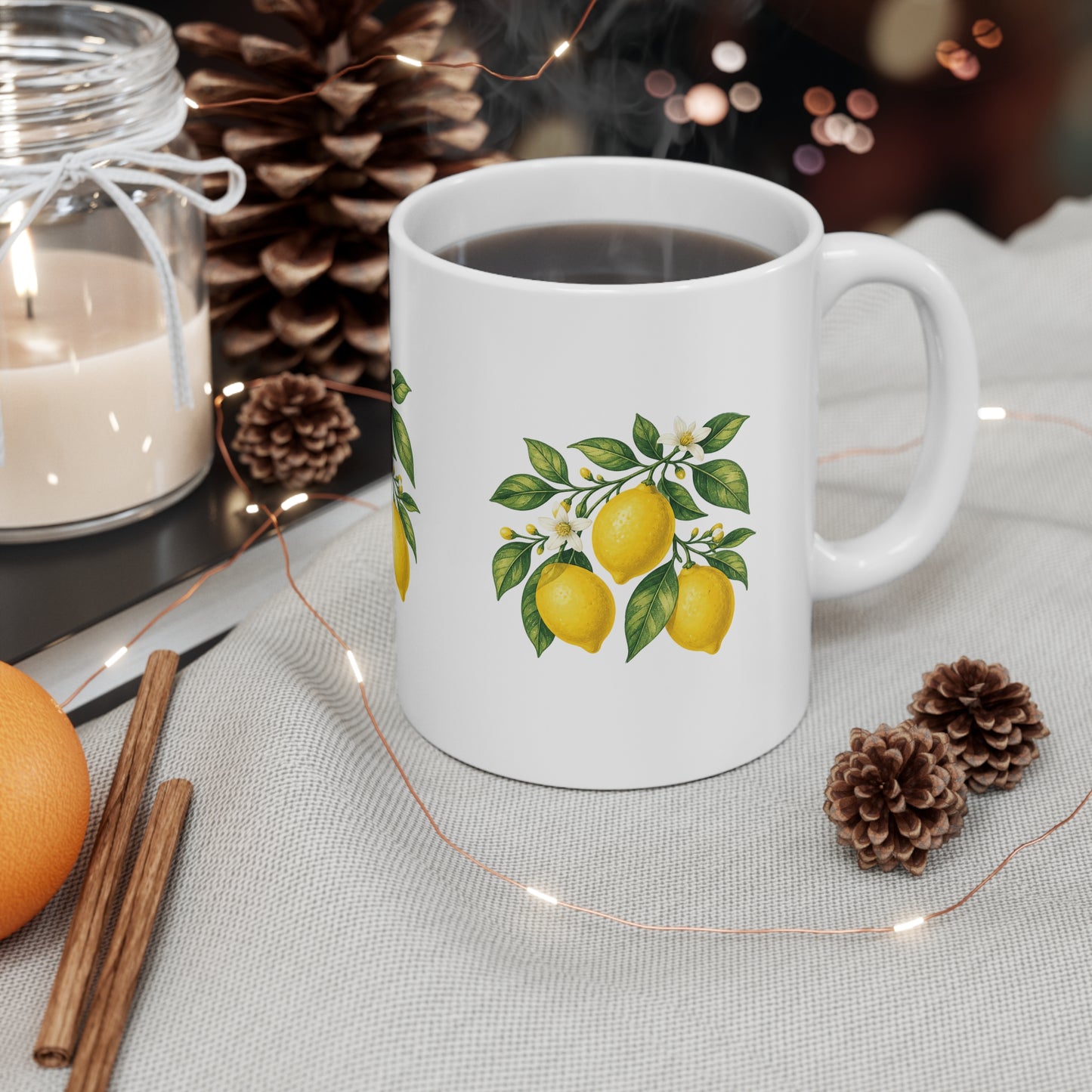 Lemon Ceramic Mug, Coffee Cup