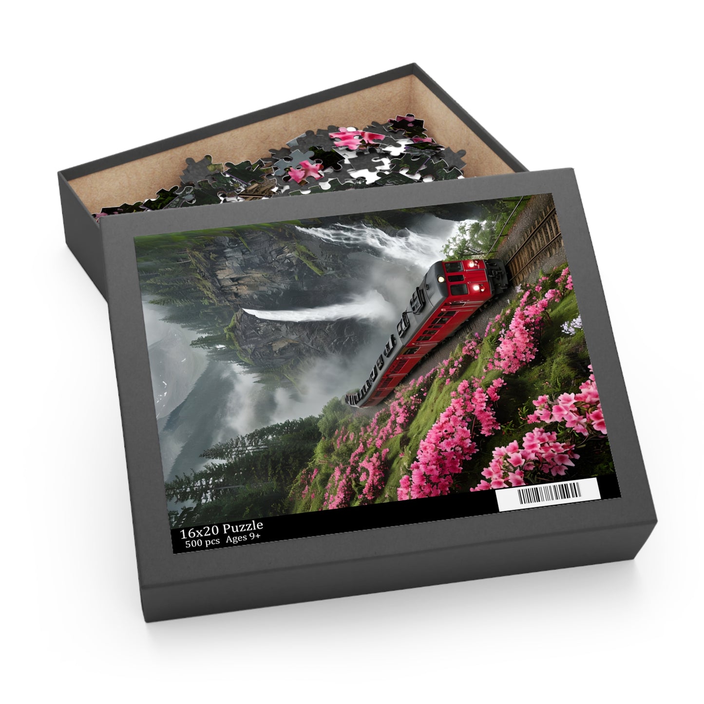 Train in Valley 500 Piece Jigsaw Puzzle