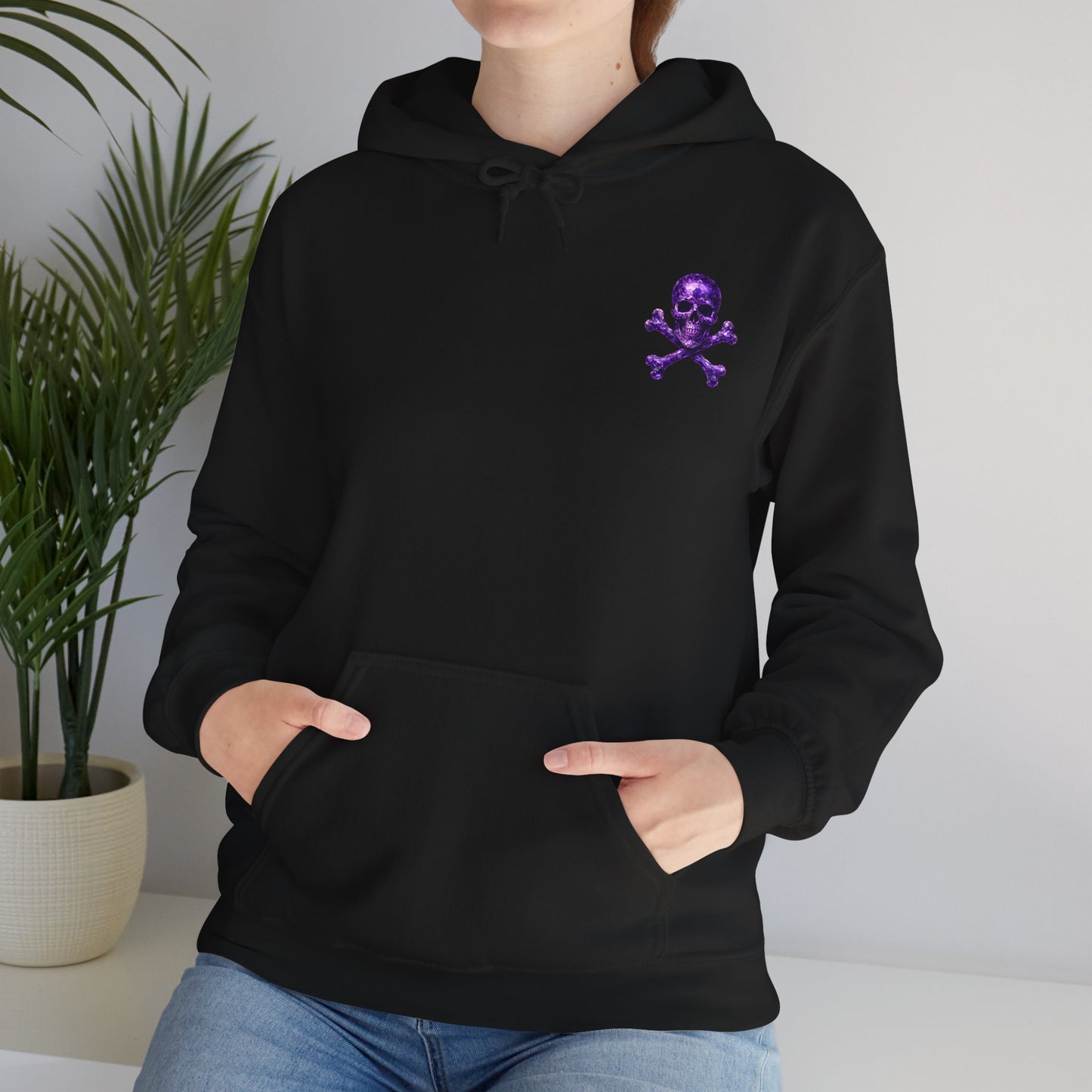Amethyst Skull & Crossbones Adult Sweatshirt - Hooded