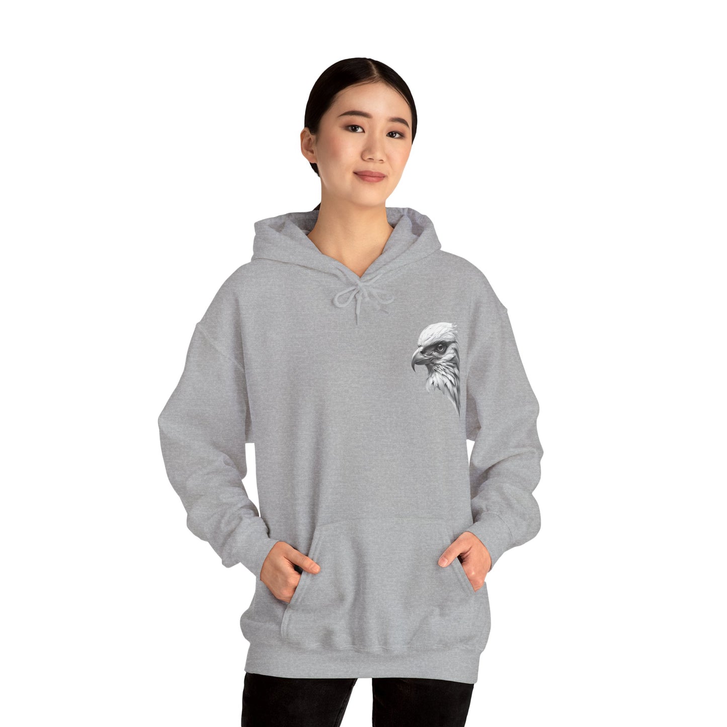 Wayne's Eagle & Wing Print Adult Sweatshirt - Hooded