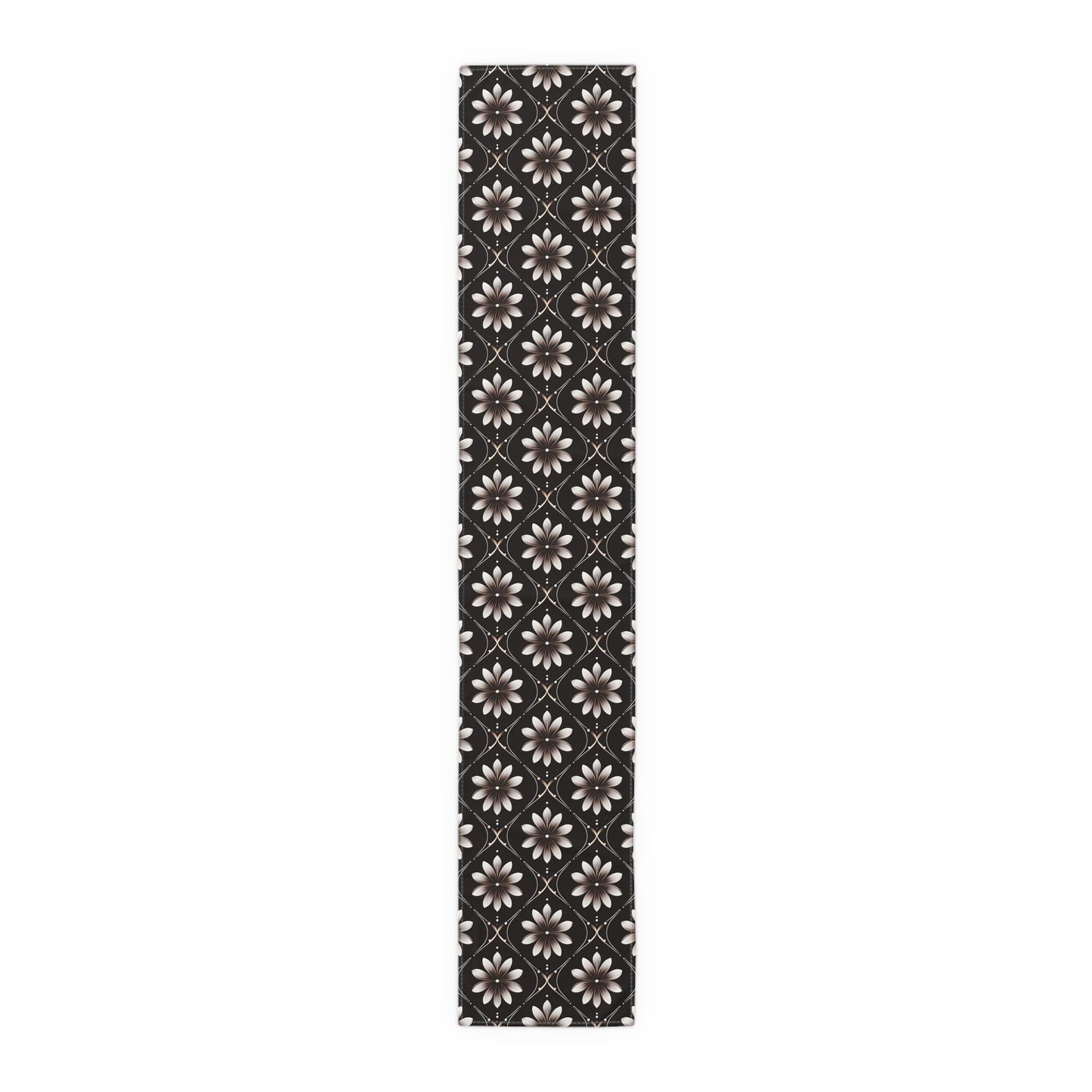 Blinky's Brown Floral Tile Table Runner