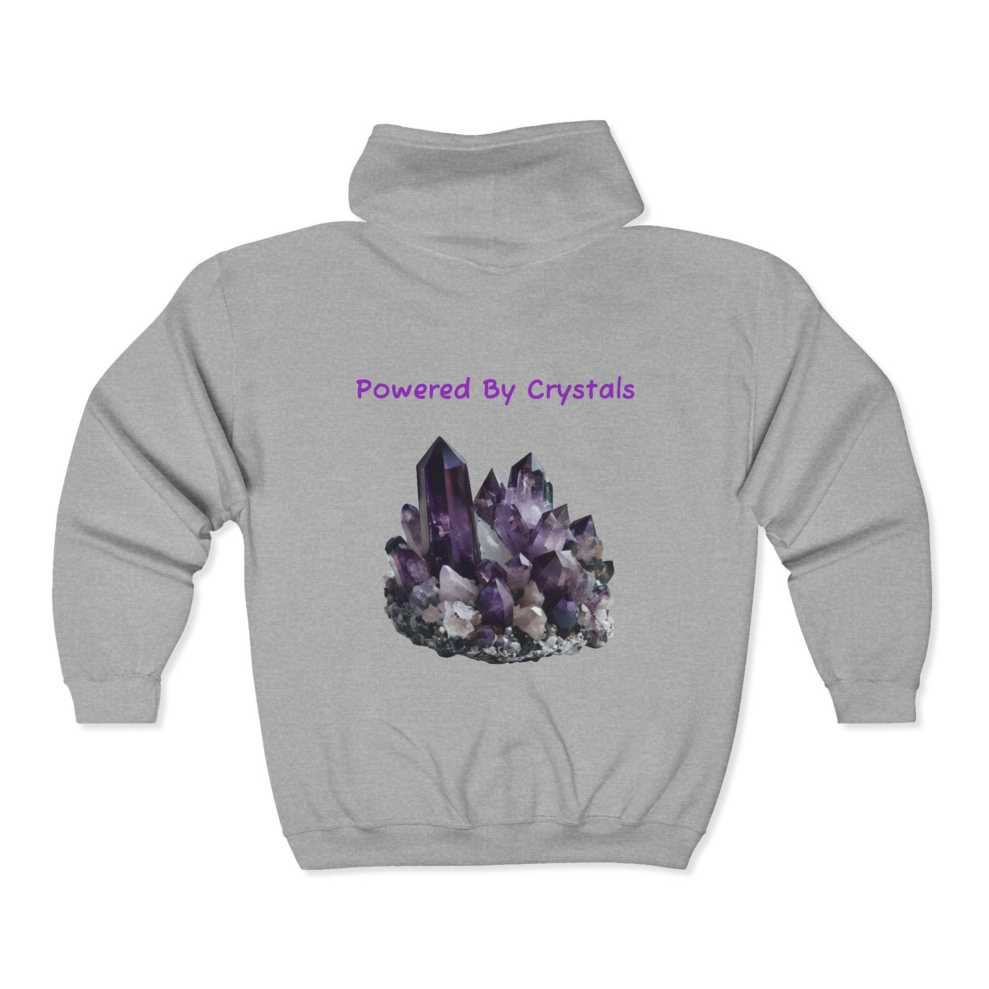 Powered By Crystals Adult Full Zip Sweatshirt - Hooded