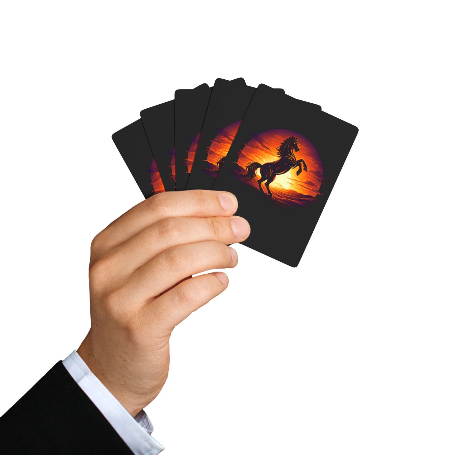 Sunset Stallion Playing Cards