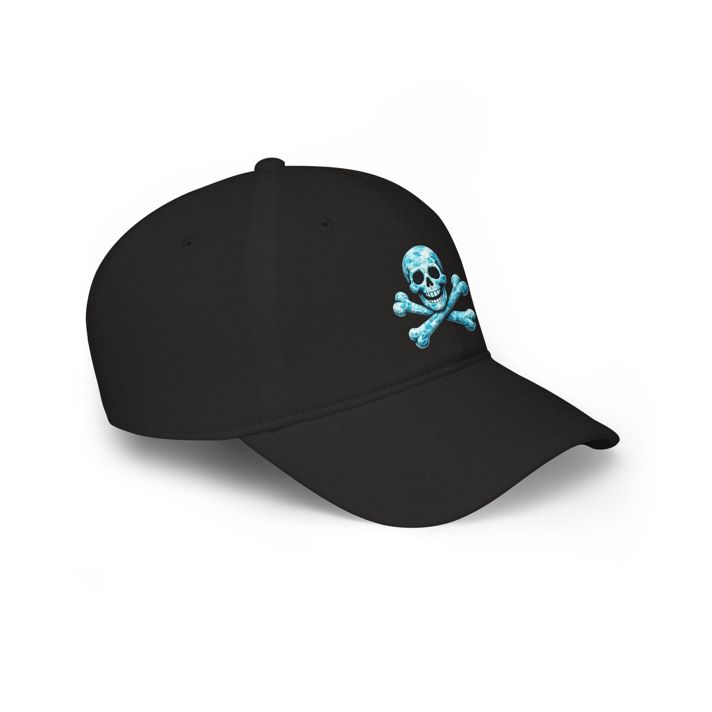 Blue Skull & Crossbones Low Profile Baseball Cap