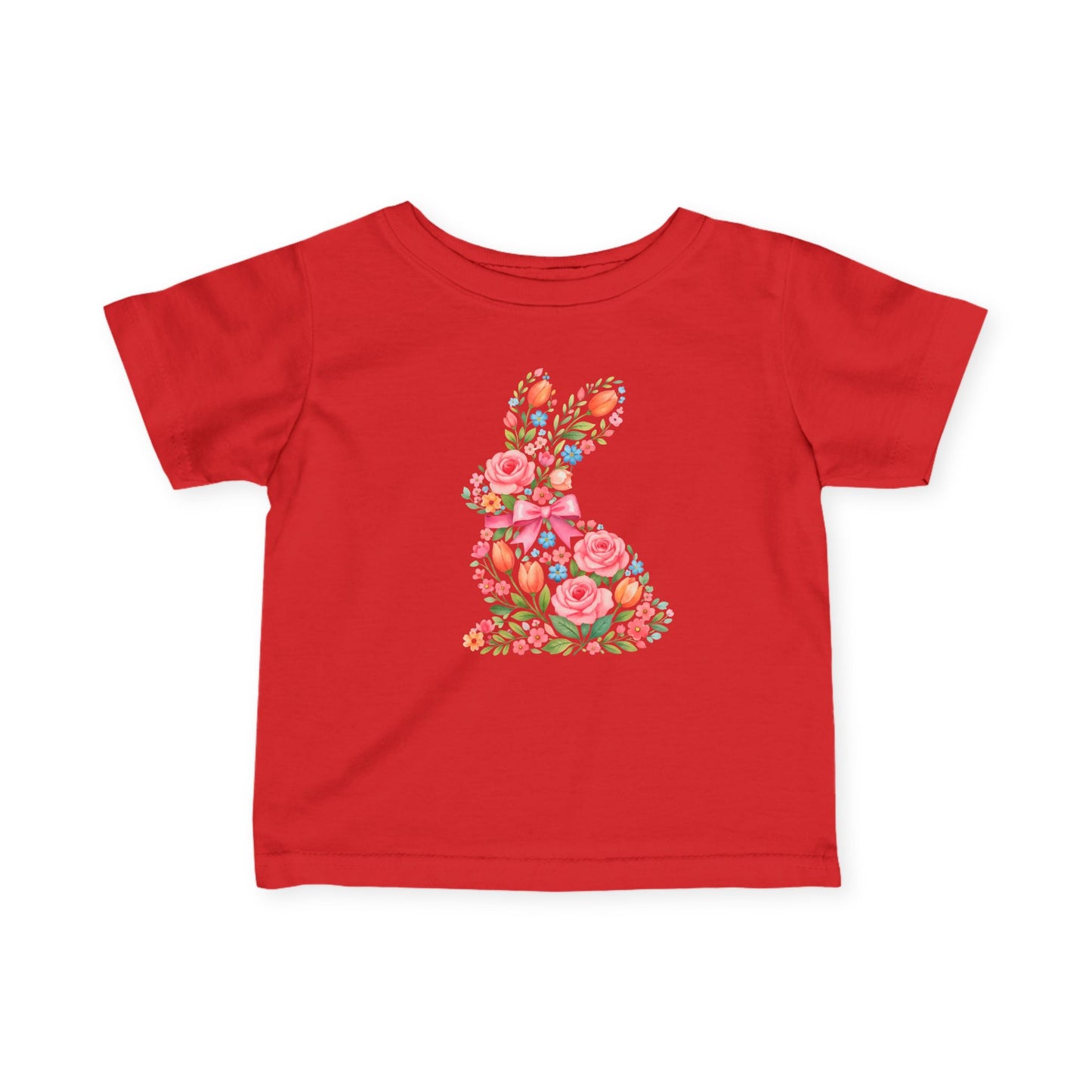 Floral Bunny Toddler Top