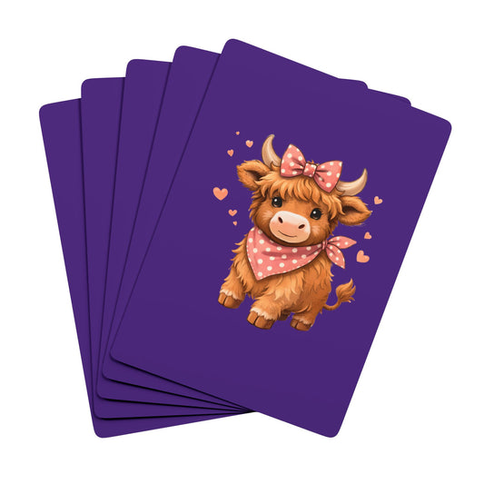 Highland Cow Playing Cards